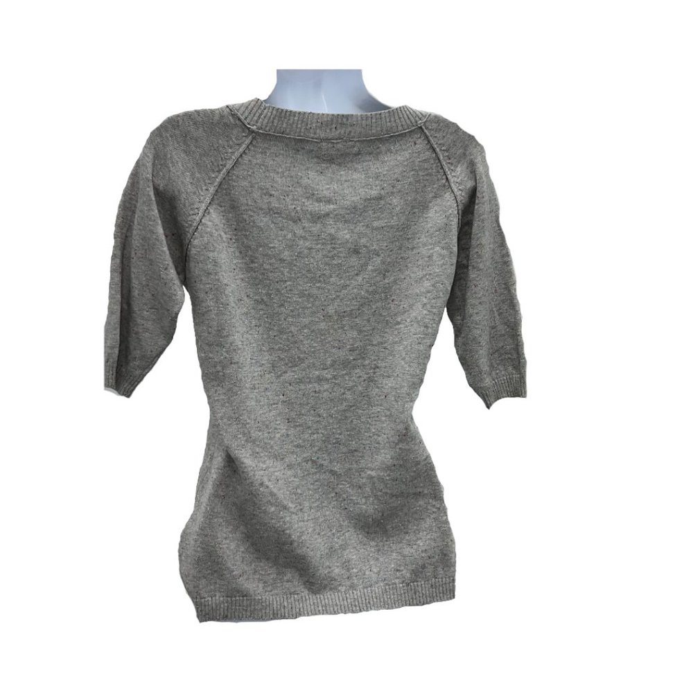 GREY BUTTON-DOWN SWEATER WITH FRONT POCKETS NWT - image 2
